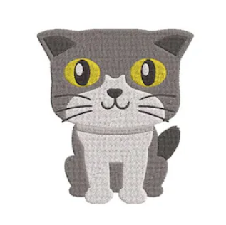 #0545 - Gray & White Cat